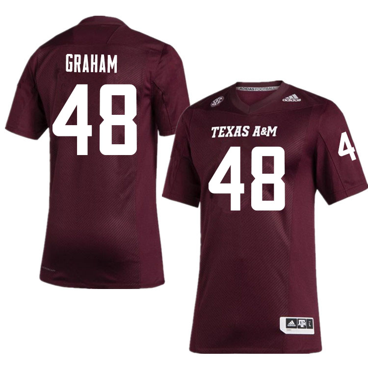 Men #48 Jacob Graham Texas A&M Aggies College Football Jerseys Sale-Maroon - Click Image to Close